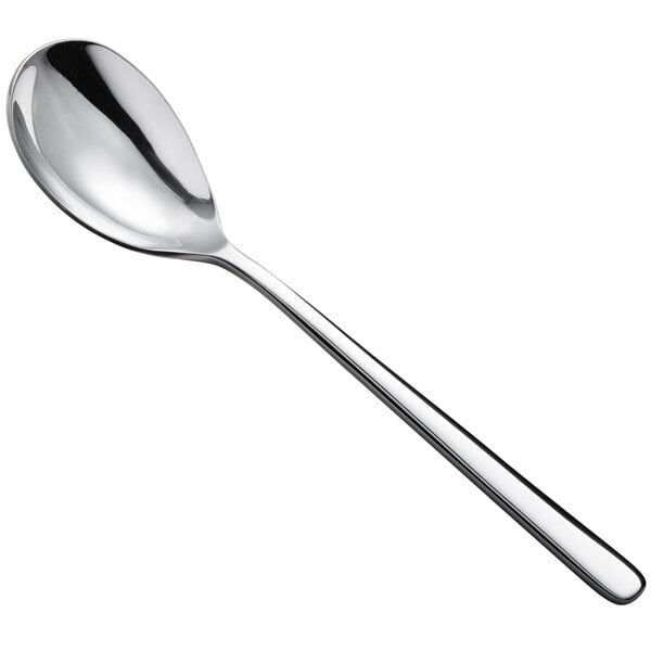 A Sant'Andrea Quantum stainless steel teaspoon with a long handle and a silver spoon bowl.
