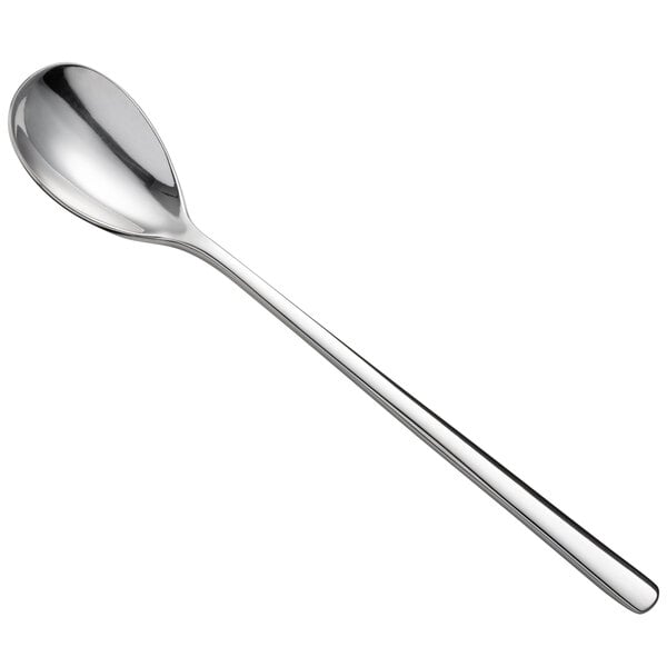 A Sant'Andrea Quantum stainless steel iced tea spoon with a long handle and a silver finish.