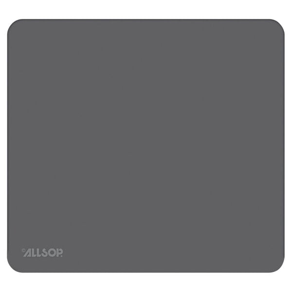 A grey rectangular Allsop Accutrack mouse pad with a white border.