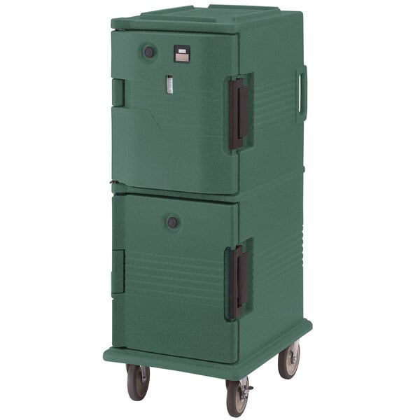 Cambro UPCHT800192 Ultra Camcart® Granite Green Electric Hot Top / Passive Bottom Food Holding Cabinet in Fahrenheit - 110V