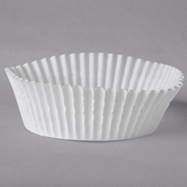 White Fluted Large Baking Cup 3" x 1 1/4" 10000/Case
