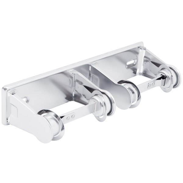 San Jamar R260XC Locking Double Roll Toilet Tissue Dispenser Chrome