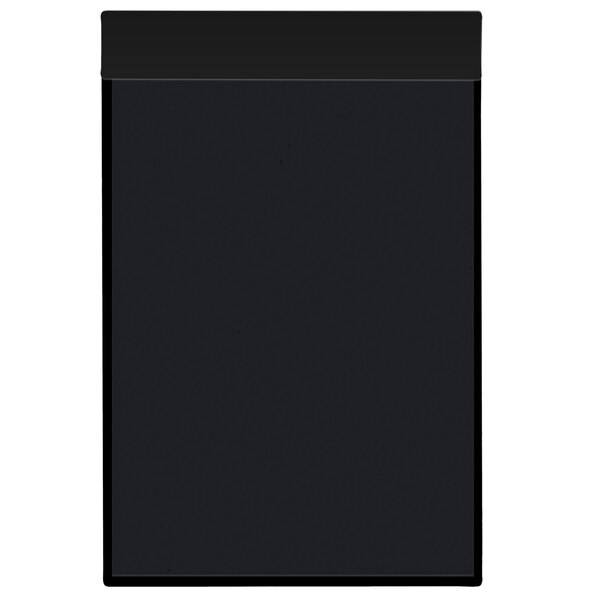 A black rectangular menu board with a white border.