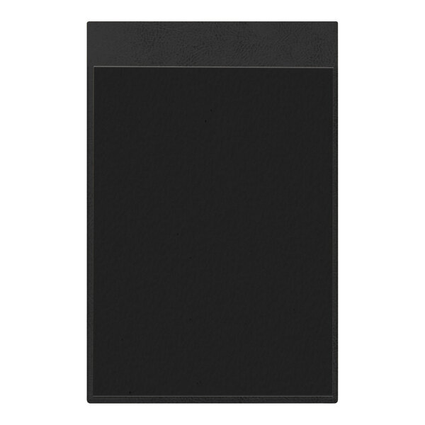 A black rectangular menu board with white border.