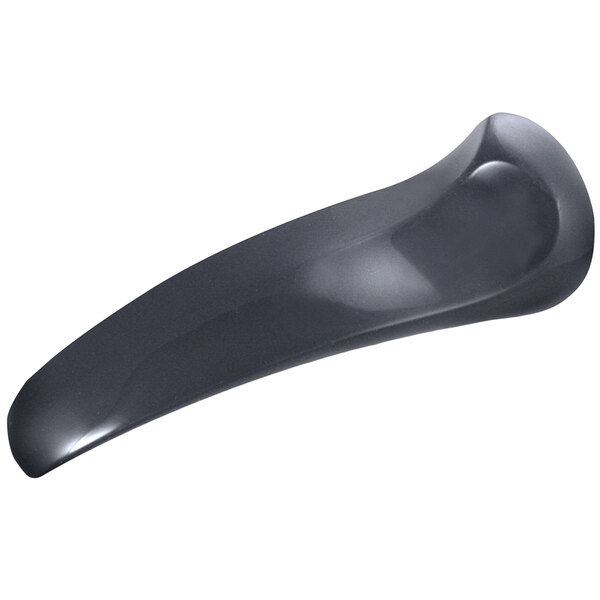 A black Softalk telephone shoulder rest with a grey handle.
