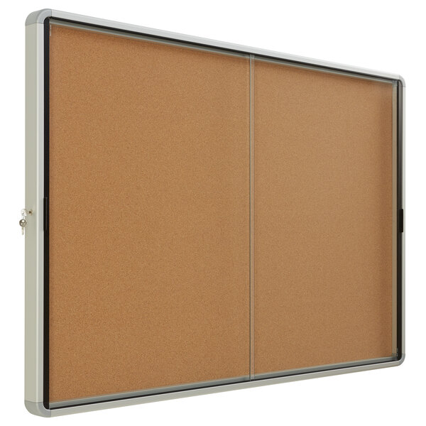 Quartet EISC3956 Euro 56" x 39" Contemporary Enclosed Sliding Cork