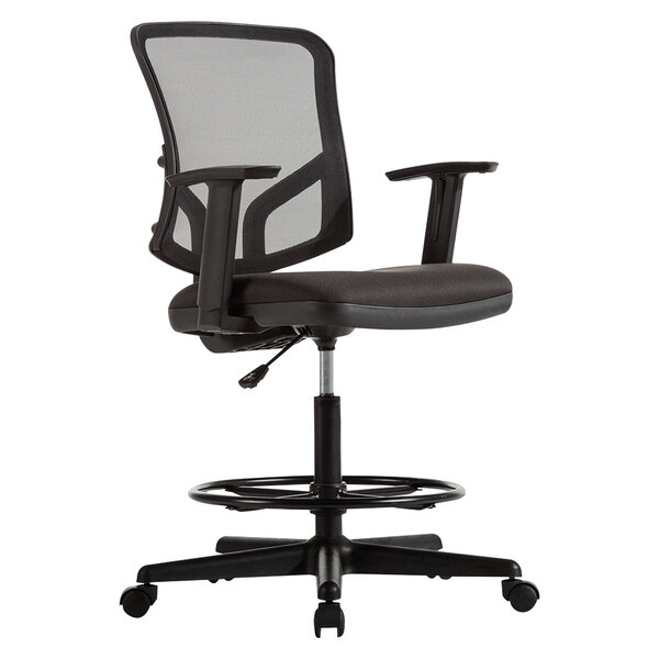 Alera ALETE4617 Everyday Black Mesh Task Stool