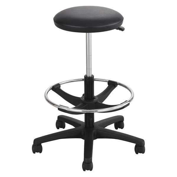 Safco 3436BL Black Extended-Height Lab Stool