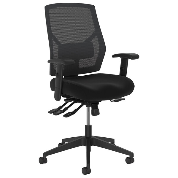 HON Crio Black Mesh / Fabric HighBack Task Chair with Asynchronous Tilt