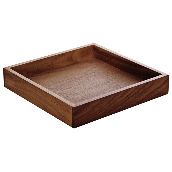 A Playground Ananti wooden square tray with handles.