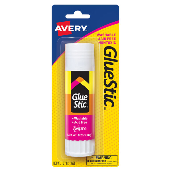 Avery® 00191 GlueStic 1.27 oz. Large White Washable Nontoxic Permanent  GlueStick
