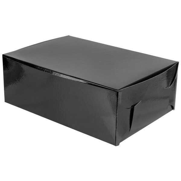 Baker's Mark 14" x 10" x 5" Black Cupcake / Muffin Box with 12 Slot