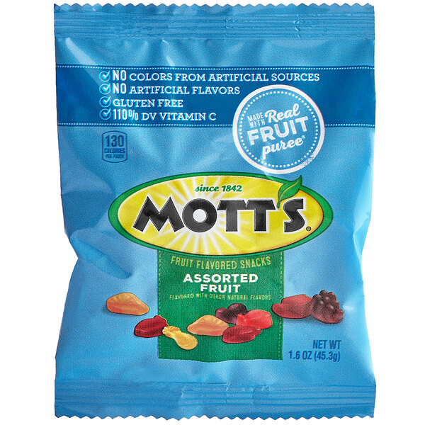 Mott's Assorted Fruit Snacks 1.6 oz. 144/Case