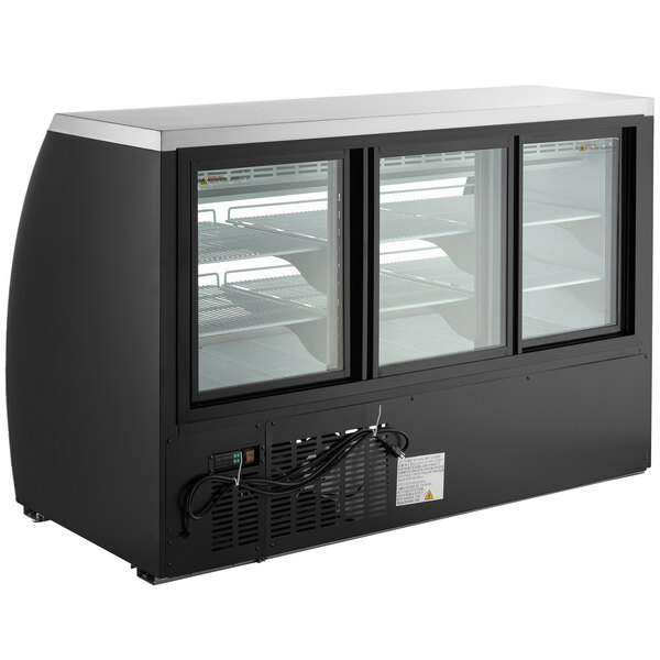 Avantco DLC64HCB 64" Black Curved Glass Refrigerated Deli Case