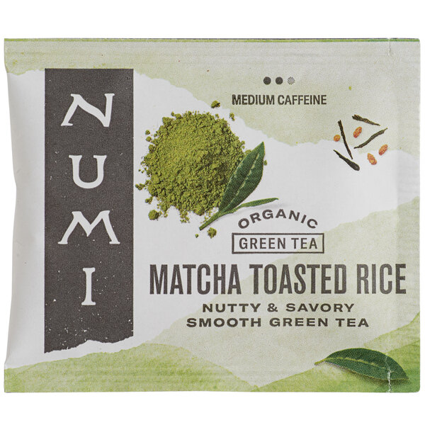 Numi Organic Matcha Toasted Rice Tea Bags - 100/Case