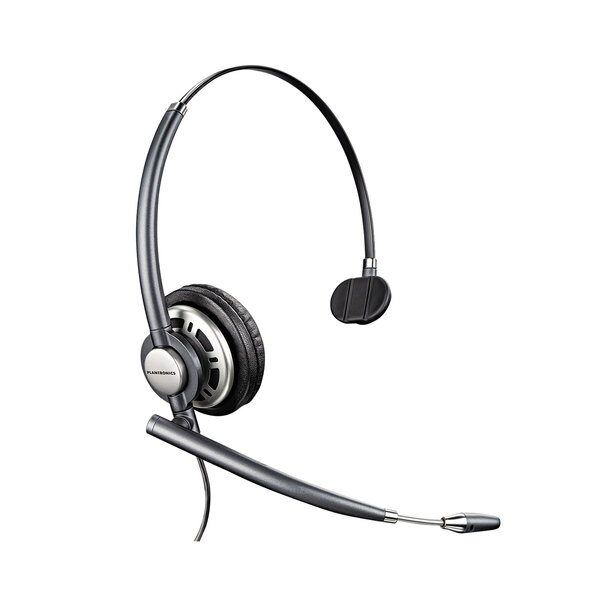 A Plantronics HW710 EncorePro headset with a microphone.