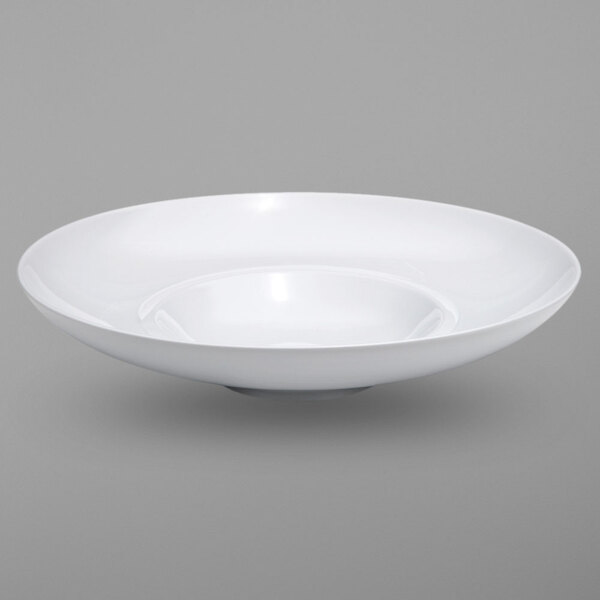 A white Oneida Circa porcelain bowl.