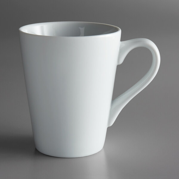 Sant' Andrea Fusion by 1880 Hospitality R4020000563 Arq 14 oz. Bright White  Porcelain Mug - 36/Case