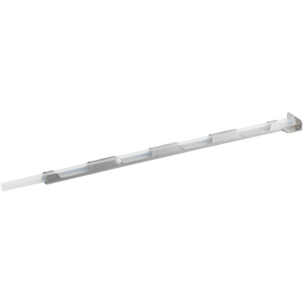 A long metal rod with a white tube on the end.