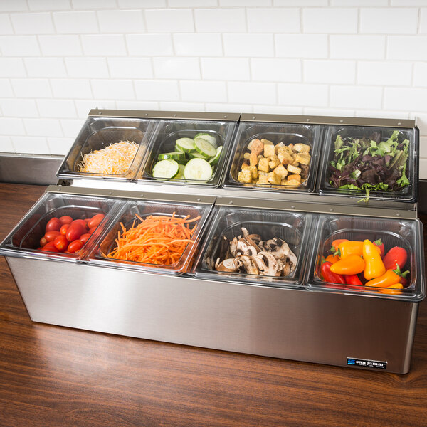 San Jamar FP9248FL EZChill Stainless Steel Condiment Bar