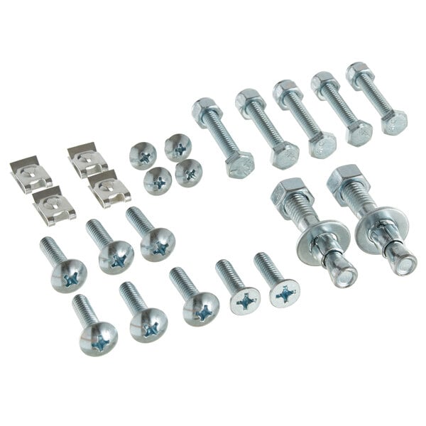 A Regency Hardware kit for traffic doors including screws and bolts.