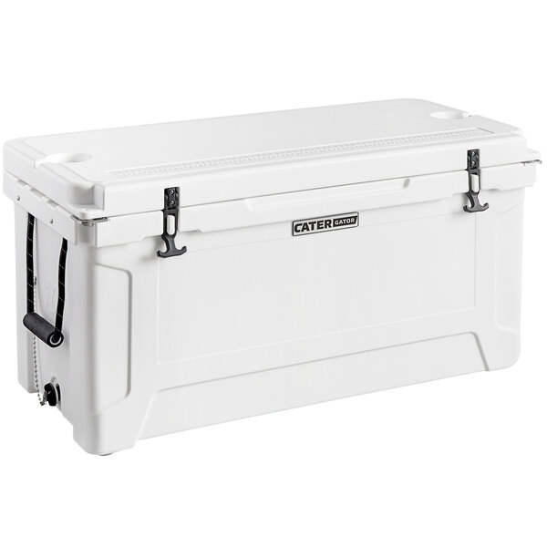 CaterGator CG100WH White 110 Qt. Rotomolded Extreme Outdoor Cooler / Ice Chest