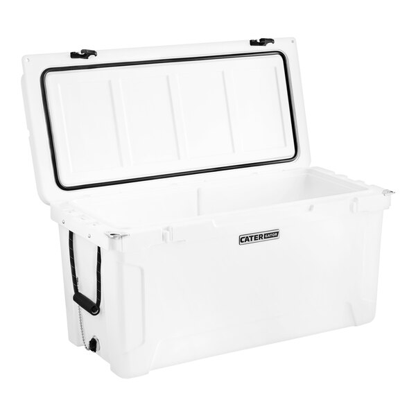 CaterGator CG100WH White 110 Qt. Rotomolded Extreme Outdoor Cooler / Ice Chest