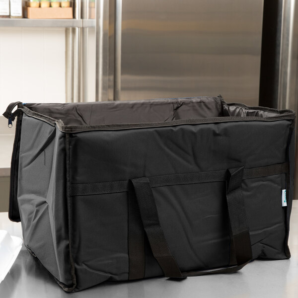 Insulated Food Delivery Grocery Bag  Collapsible Extra Large Zipper Lid 2 Pack 
