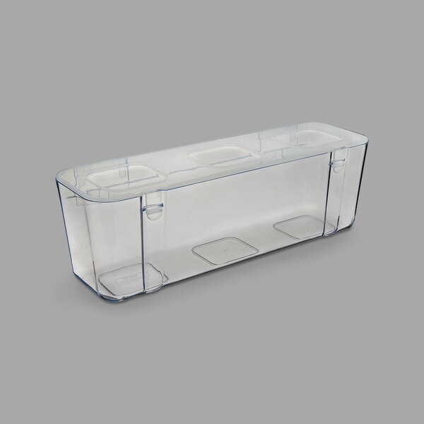 Deflecto 29301CR 13 1/4 x 4 x 4 3/8 Clear Large Stackable Caddy Organizer  Container