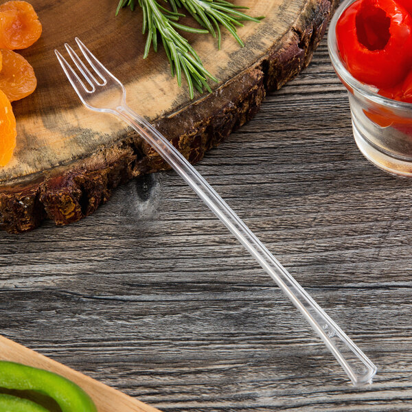 Clear Plastic Cocktail Forks (6" Mini Forks) 400/Case