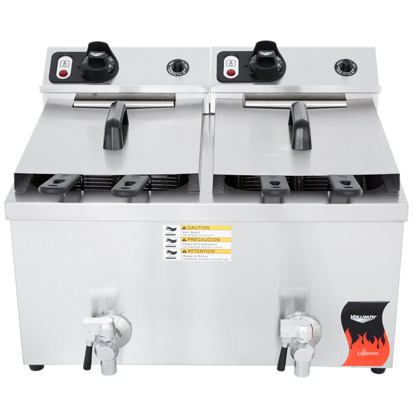 Vollrath 40710 30 lb. Commercial Countertop Deep Fryer 208240V