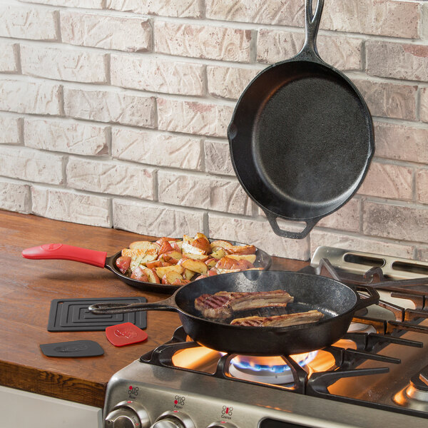 Cast Iron Pre Seasoned Skillet Frying Pan Griddle BBQ Grill Induction Cookware 
