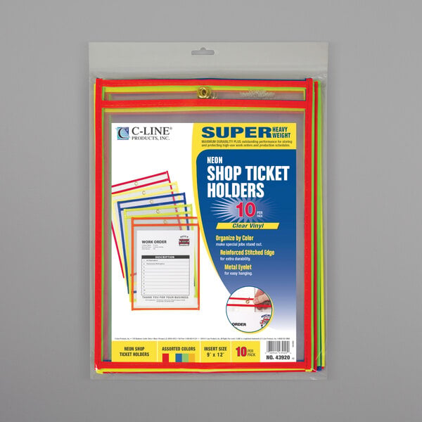 C-line Colored Stitched Shop Ticket Holder