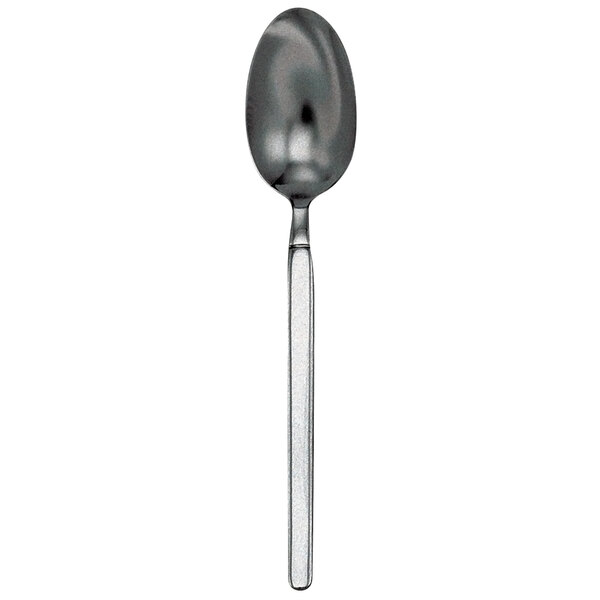 A Walco stainless steel dessert spoon with a fieldstone finish on the handle.