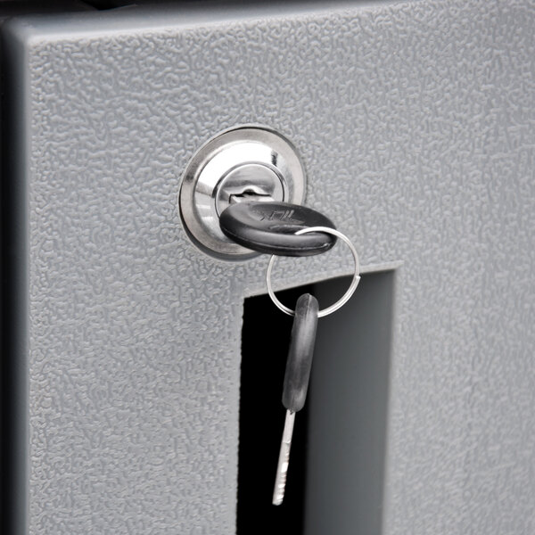 The Lavex key in a lock.
