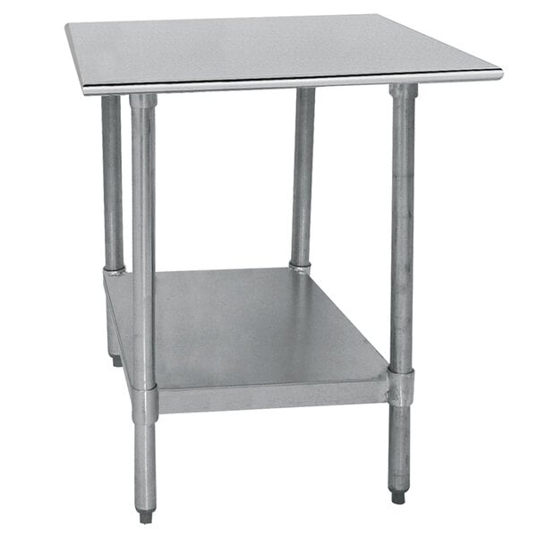 Advance Tabco TT-242-X 24" x 24" 18 Gauge Stainless Steel Work Table with Galvanized Undershelf