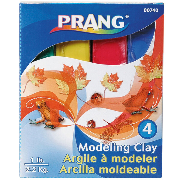 A box of Prang modeling clay with 4 assorted colors.