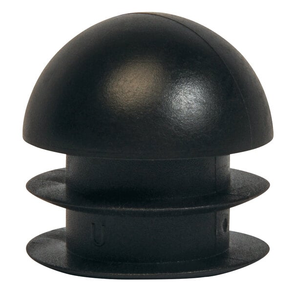 A 24 pack of black round plastic foot plugs.