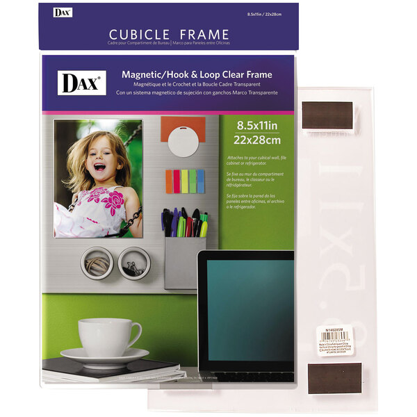 DAX N140285M 8 1/2" x 11" Clear Acrylic / Hook and Loop