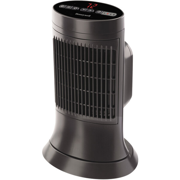Honeywell HCE311V 10 x 7 5/8 x 14 Black Digital Mini Tower Ceramic  Heater - 1500W