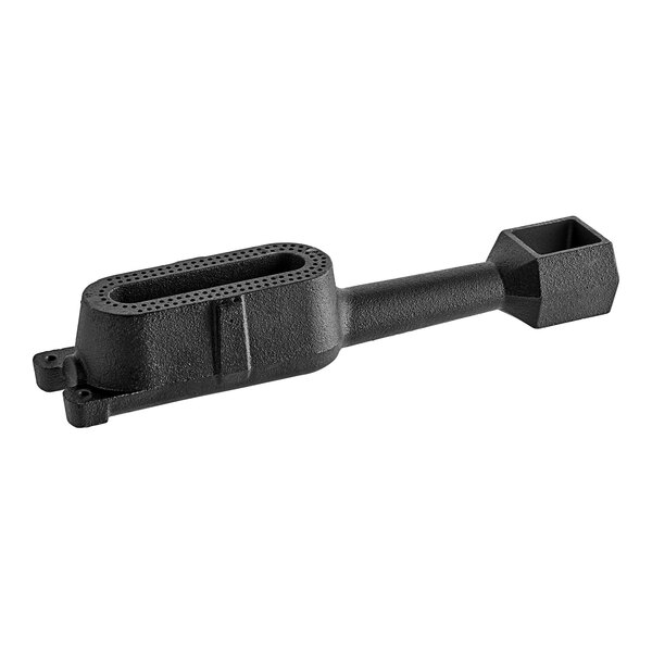 A black plastic center tube burner with a metal square on the end.