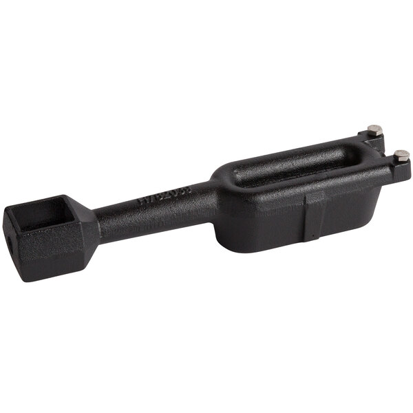 A black plastic tool with a square head.
