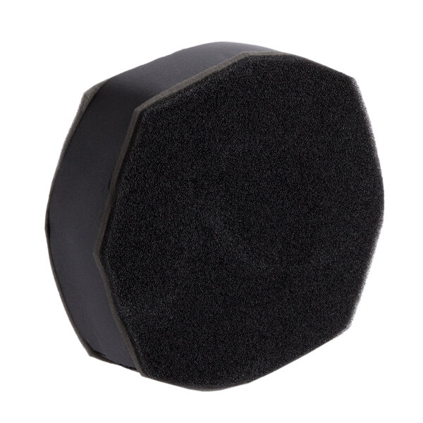 A black sponge with a black edge.