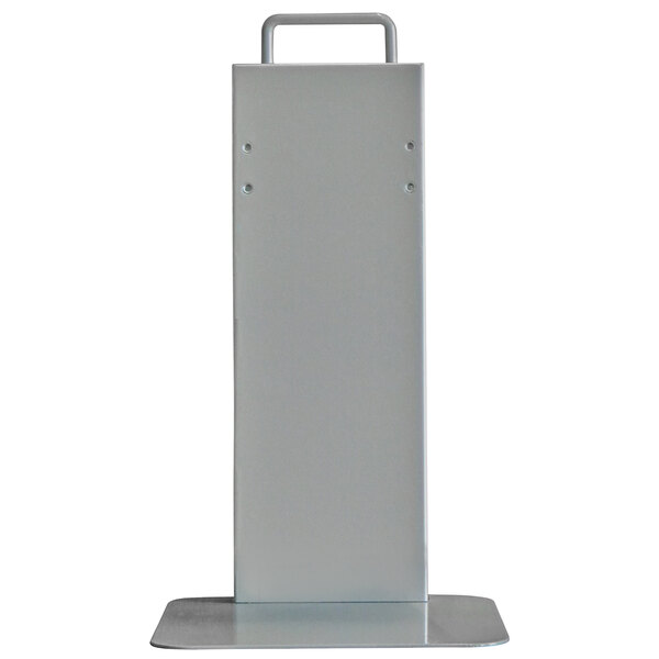 A white rectangular Kutol Health Guard countertop stand with a black handle.