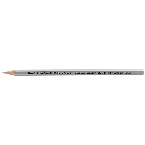 Markal 96101 Silver Woodcase Barrel Silver Lead Welder's Pencil - 12/Pack