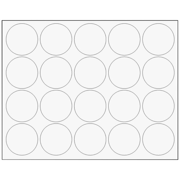 MasterVision BVCFM1618 3/4 White Interchangeable Circle Magnets - 20/Pack