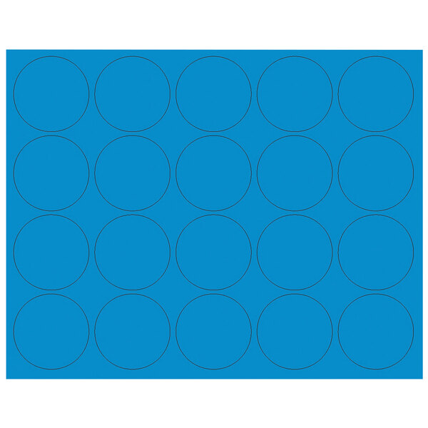 A blue circle with black lines and circles inside.