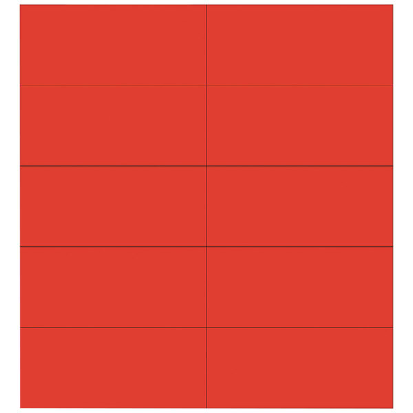A white rectangular red object with black lines.