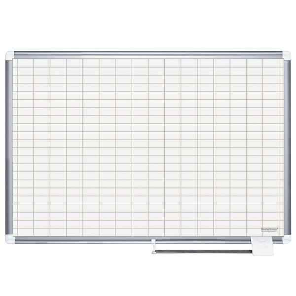 36 x 24 Aluminum Frame All Purpose Magnetic Planning Board 1 x 2 Grid 