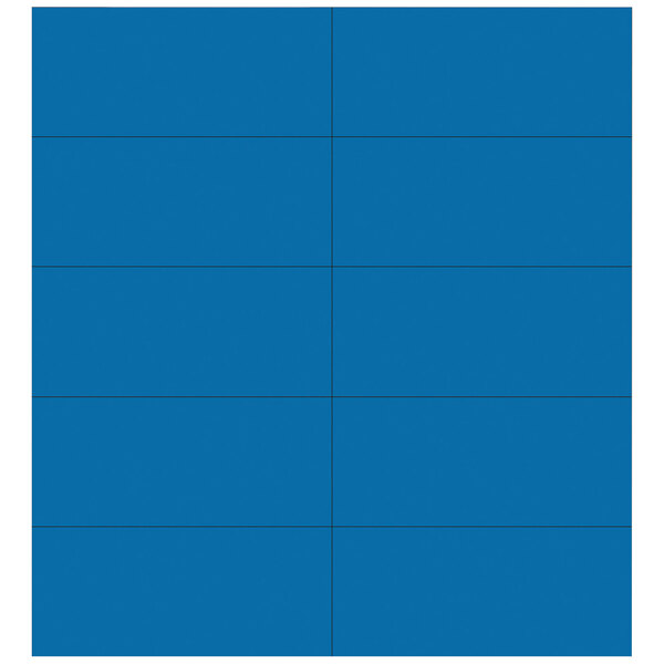 A blue rectangular object with black lines.